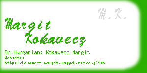 margit kokavecz business card